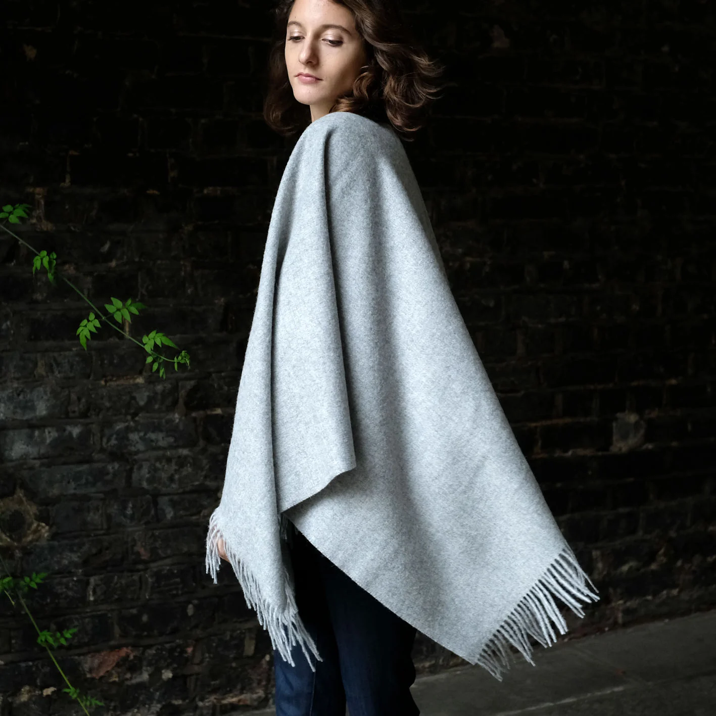 Mini Poncho in Silver Grey - Image 3