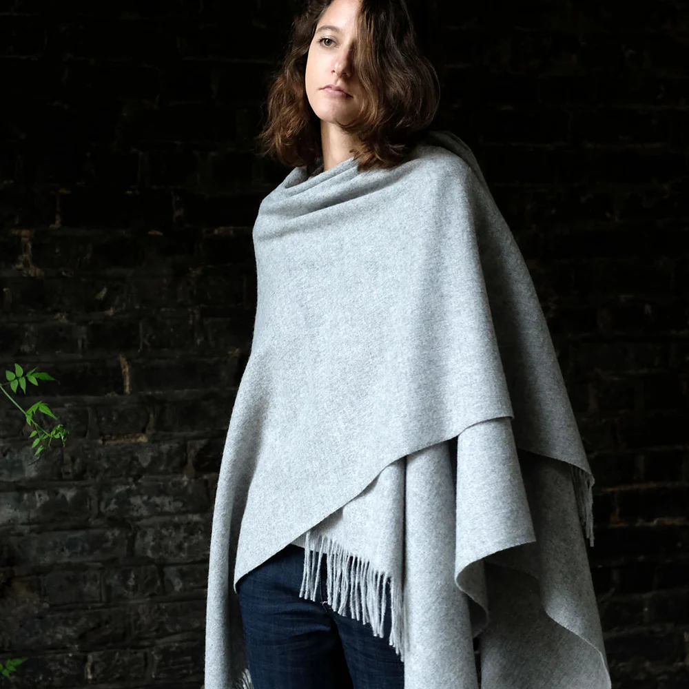 Mini Poncho in Silver Grey - Image 4