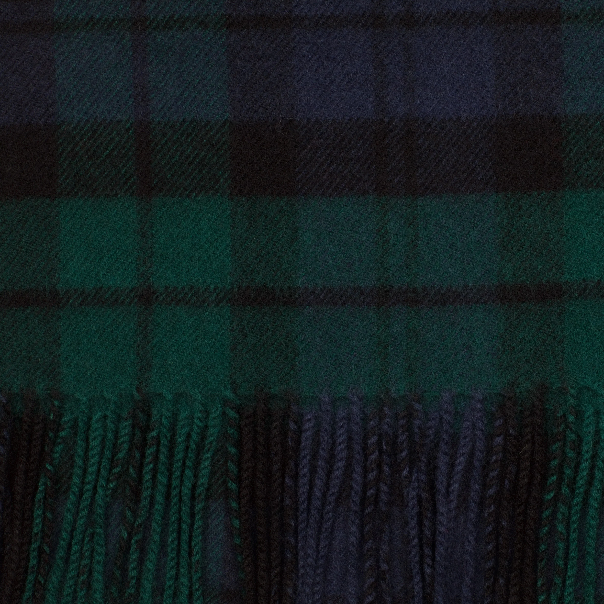 Oversized lambswool scarf in Black Watch tartan - Image 3