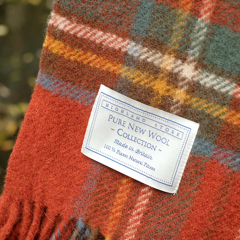 Pure Wool Blanket in Antique Royal Stewart Tartan - Image 4