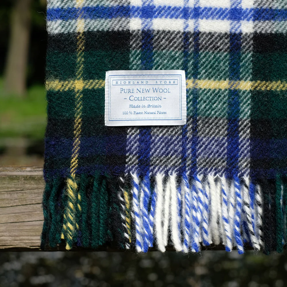 Pure Wool Blanket in Dress Gordon Tartan - Image 3