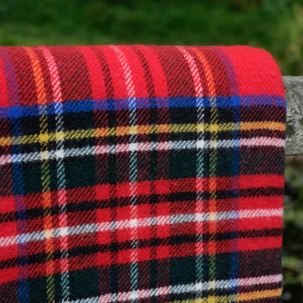Pure Wool Blanket in Royal Stewart Tartan - Image 3